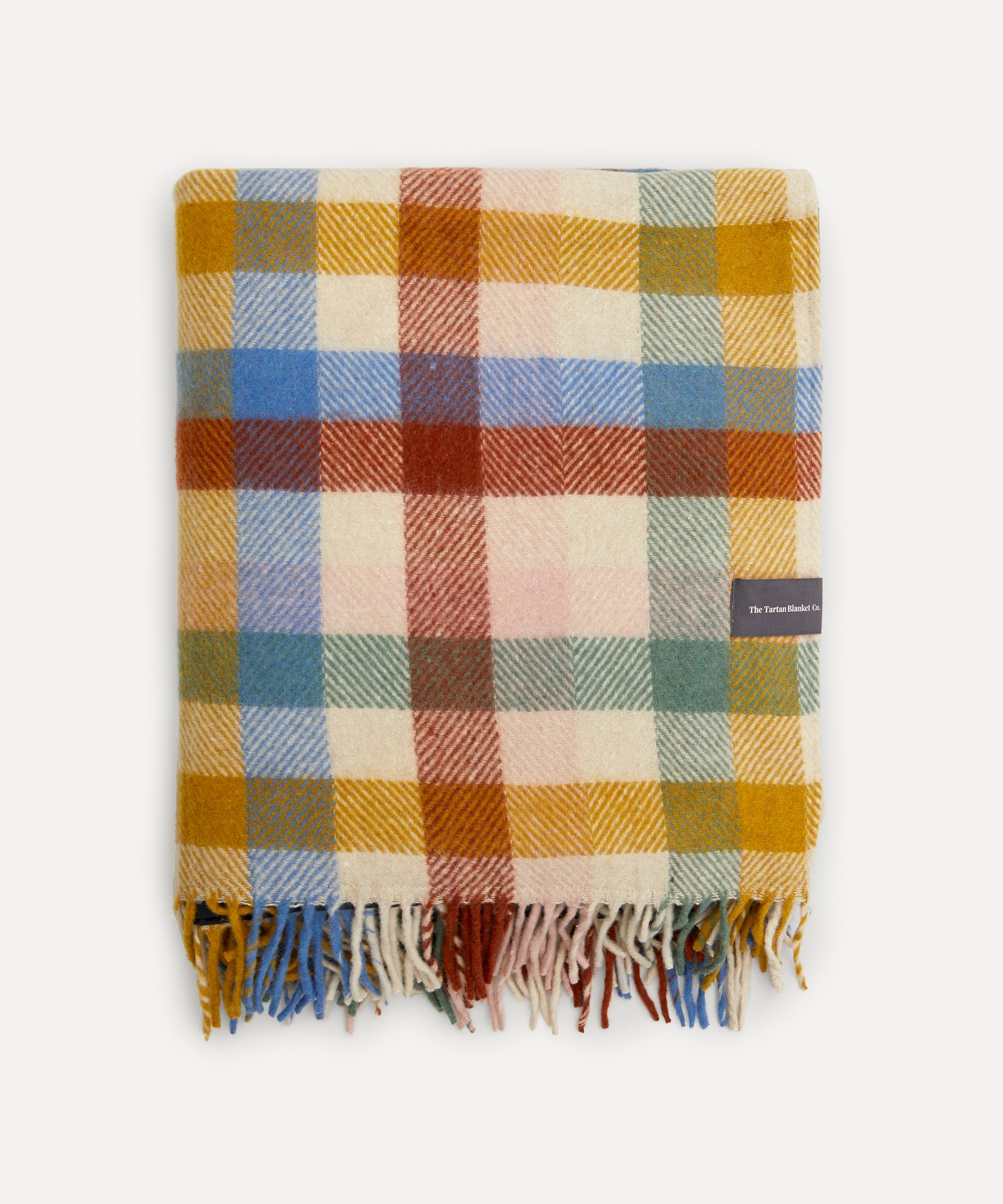 The Tartan Blanket Co. Rainbow Check Recycled Wool Picnic Blanket