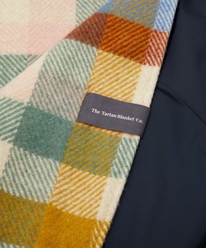 The Tartan Blanket Co. - Rainbow Check Recycled Wool Picnic Blanket image number 4