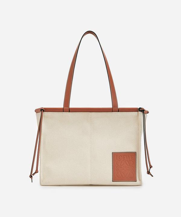 Loewe - Cushion Canvas and Leather Tote Bag image number null