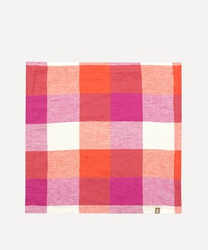Society of Wanderers - Sherbet Check 50x50cm Napkins Set of Four image number 1