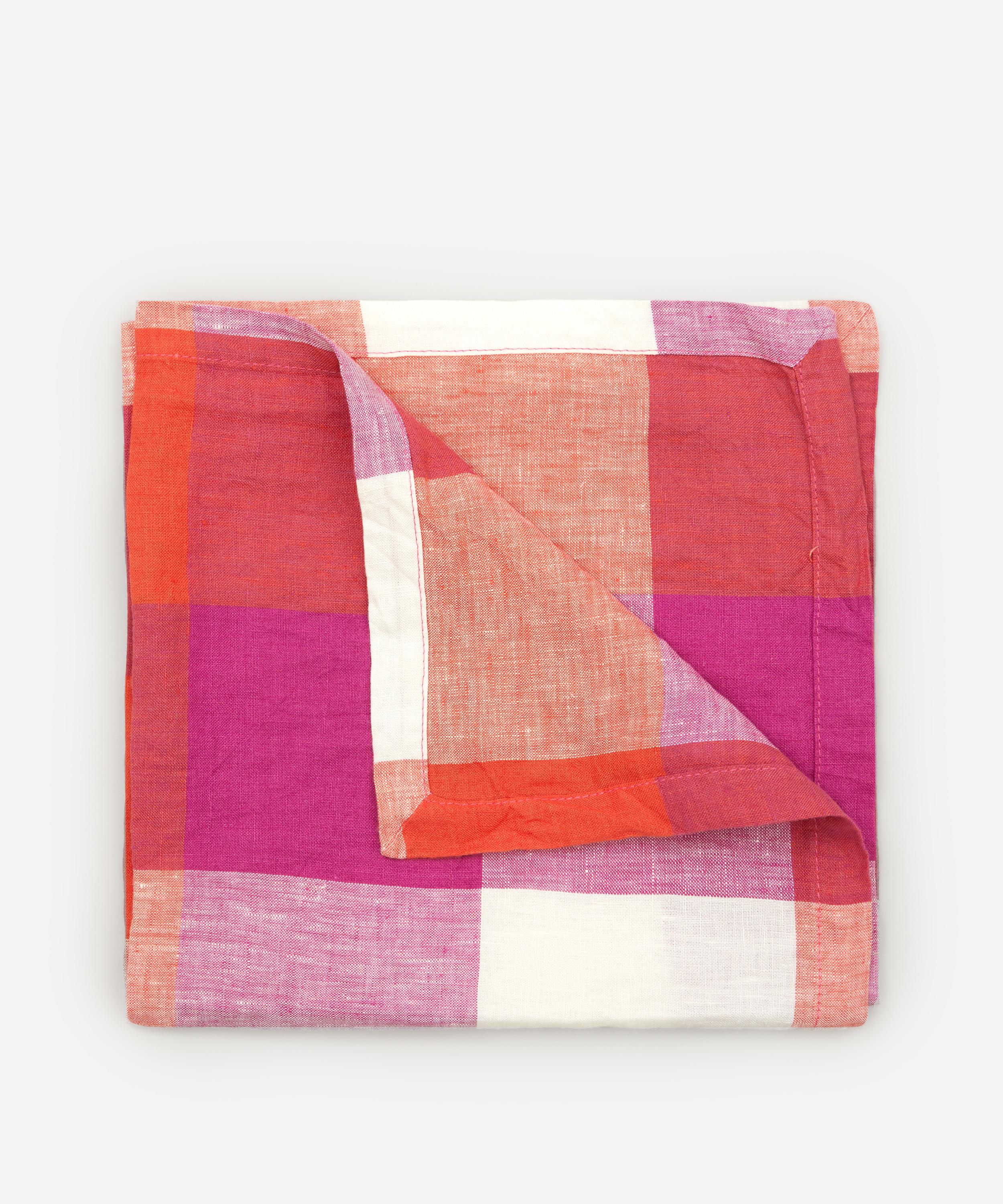 Society of Wanderers - Sherbet Check 50x50cm Napkins Set of Four image number 2