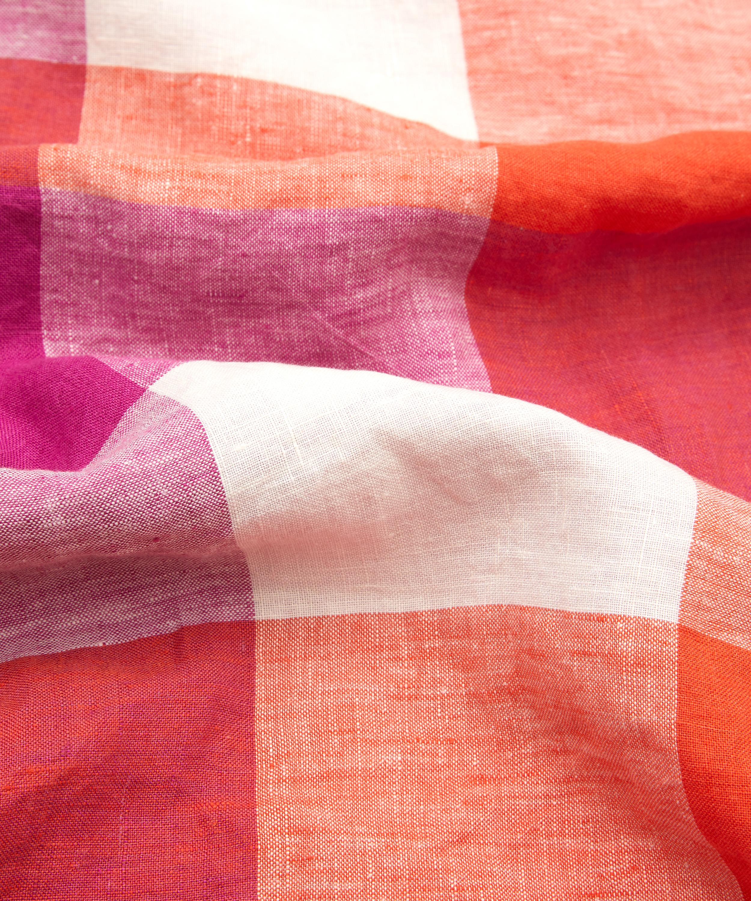 Society of Wanderers - Sherbet Check Ruffle Double Flat Sheet image number 2