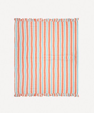 Society of Wanderers - Candy Stripe Ruffle Double Flat Sheet image number 1