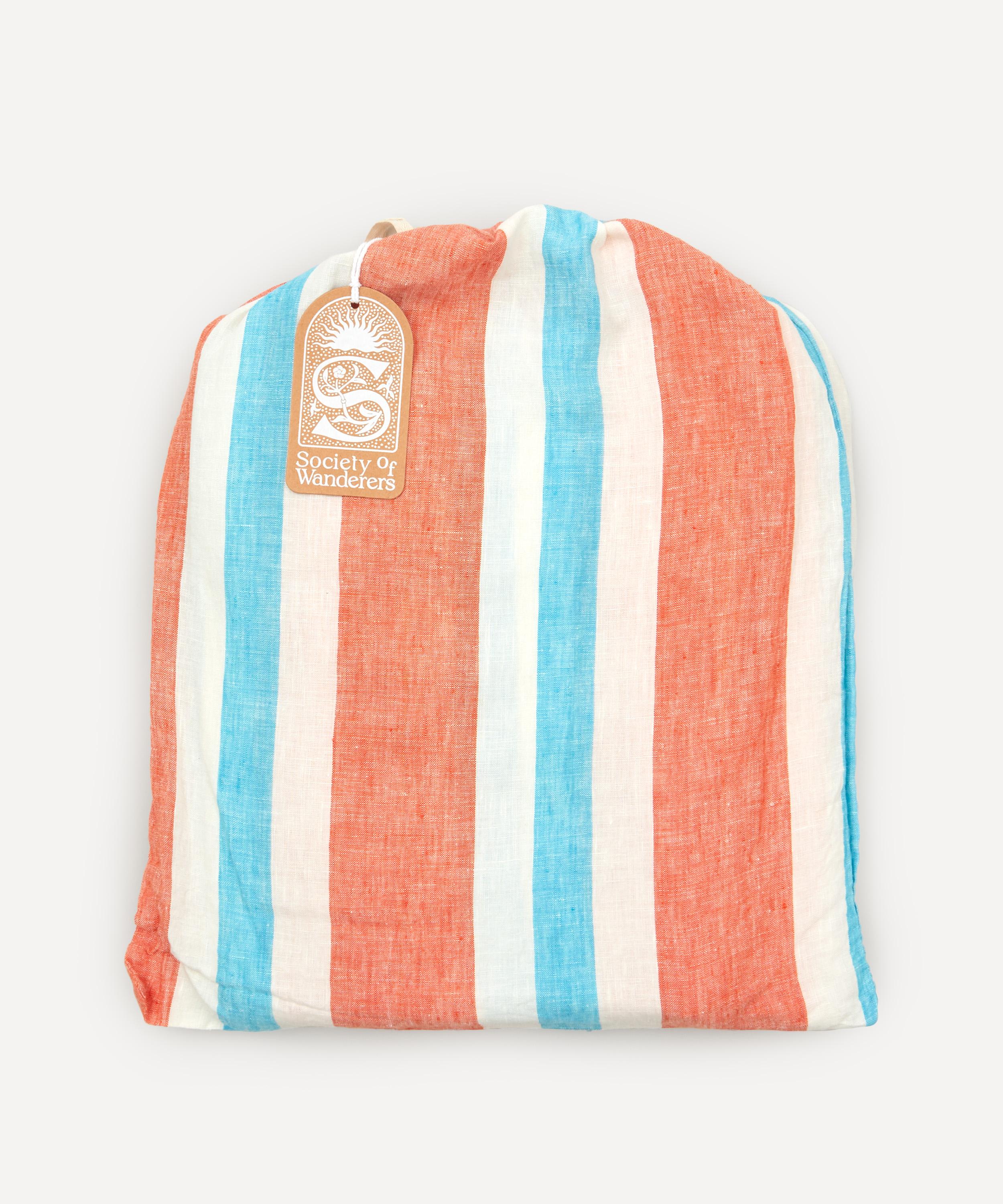 Society of Wanderers - Candy Stripe Ruffle Double Flat Sheet image number 3