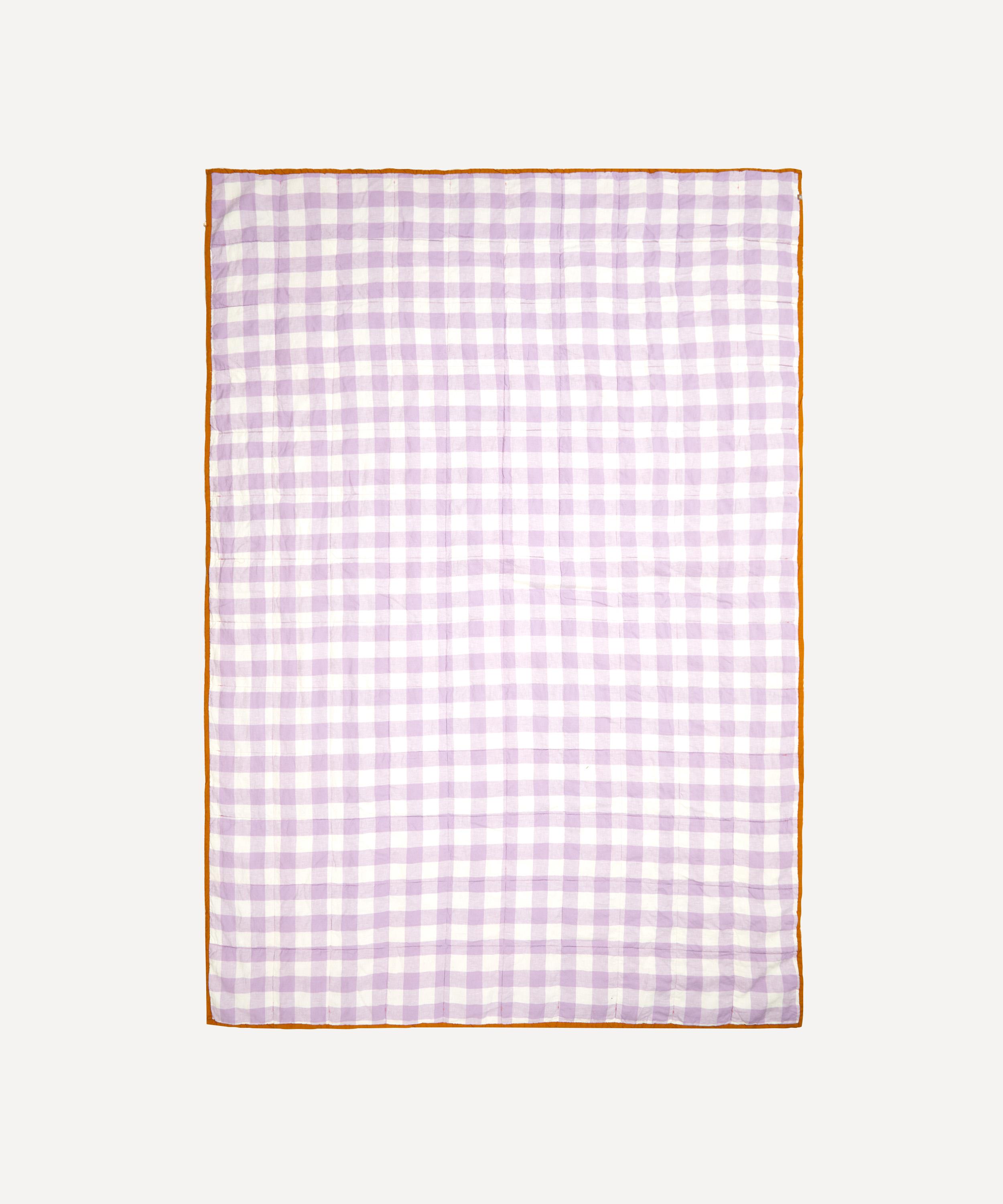 Society of Wanderers - Sherbet and Lilac Gingham Double Sided Standard Quilt image number 2