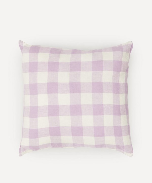 Society of Wanderers - Lilac Gingham Cushion Cover image number null
