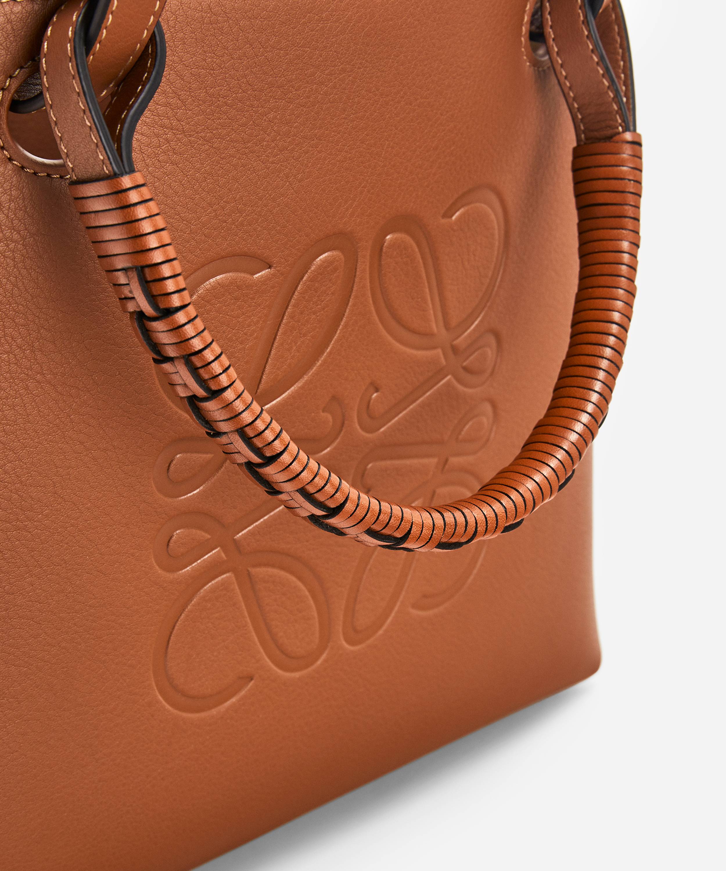 LOEWE Anagram small debossed leather tote