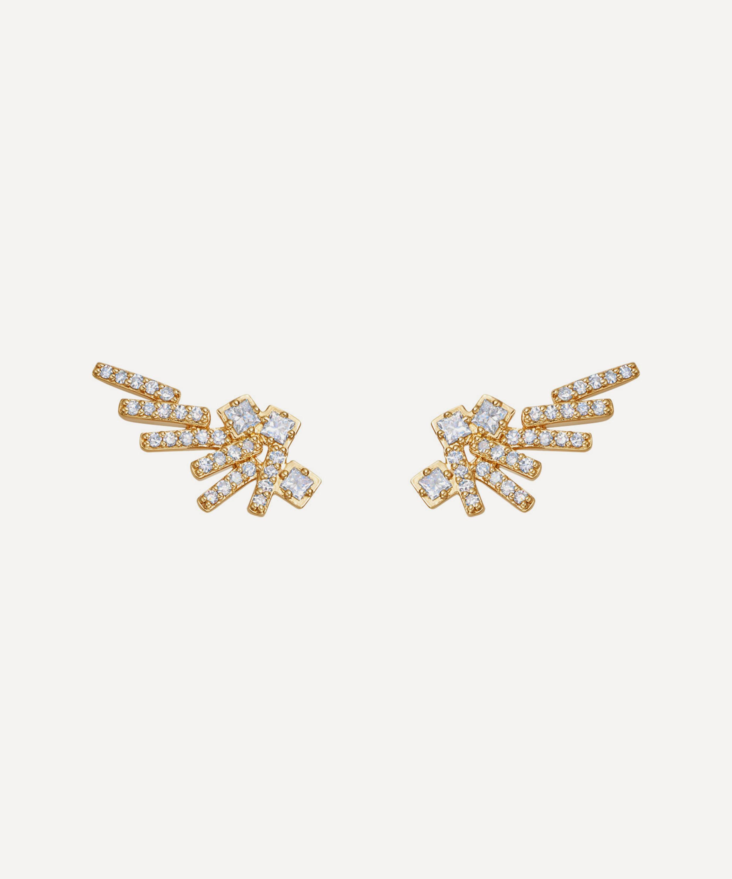 Astley Clarke - 14ct Gold Comet Flare Diamond Stud Earrings image number 0