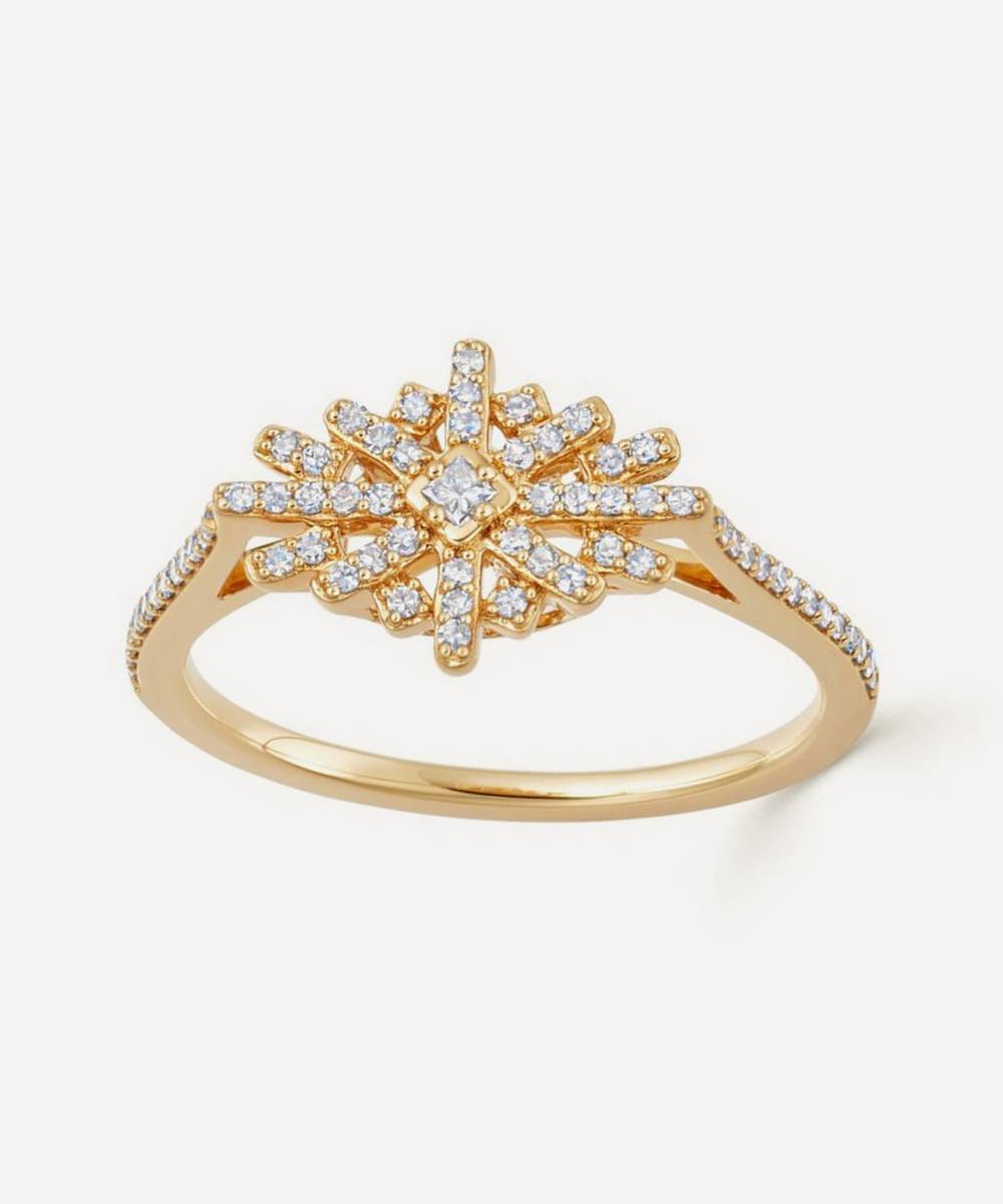 Astley Clarke - 14ct Gold Comet Diamond Ring