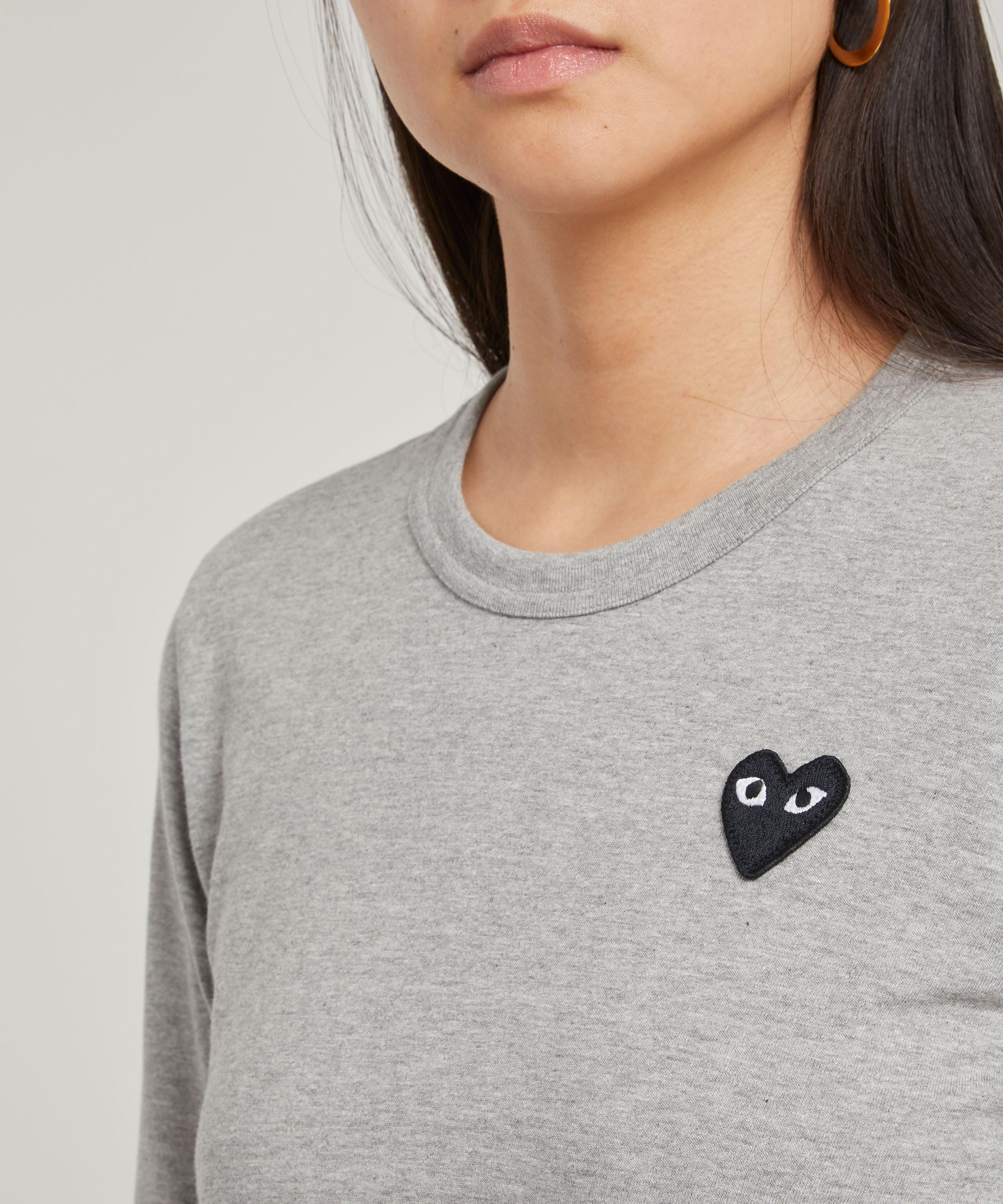 Comme des garcons play women's 2025 long sleeve basic logo tee