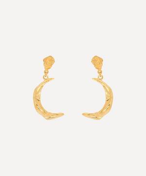 Gold-Plated Méliès Moon Drop Earrings
