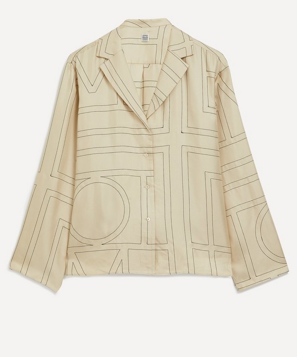 Toteme - Monogram Silk Pyjama Shirt image number null