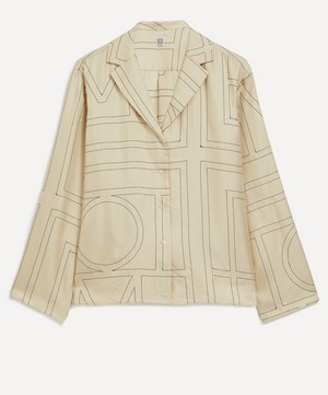Toteme - Monogram Silk Pyjama Shirt image number 0