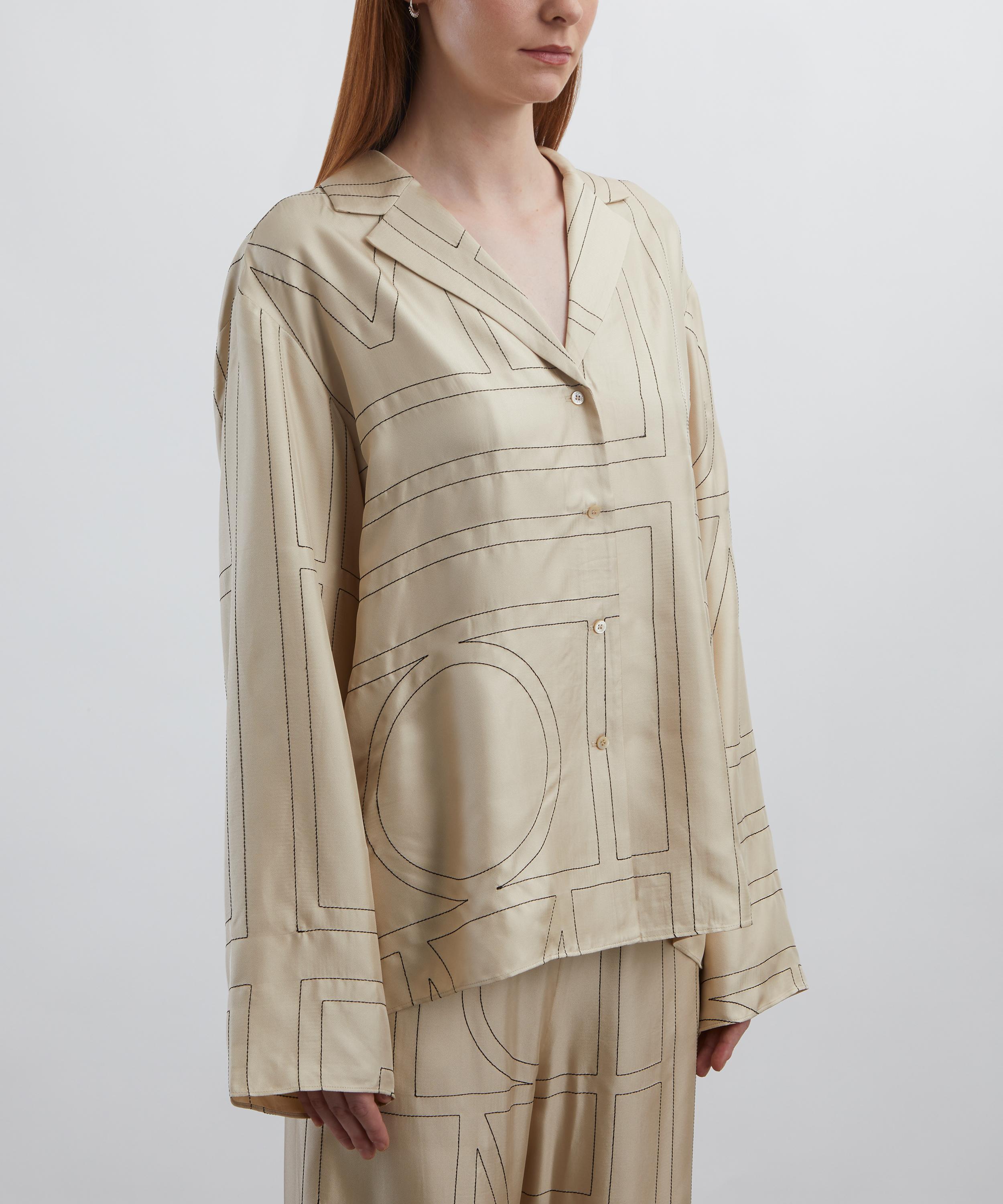 Toteme - Monogram Silk Pyjama Shirt image number 2
