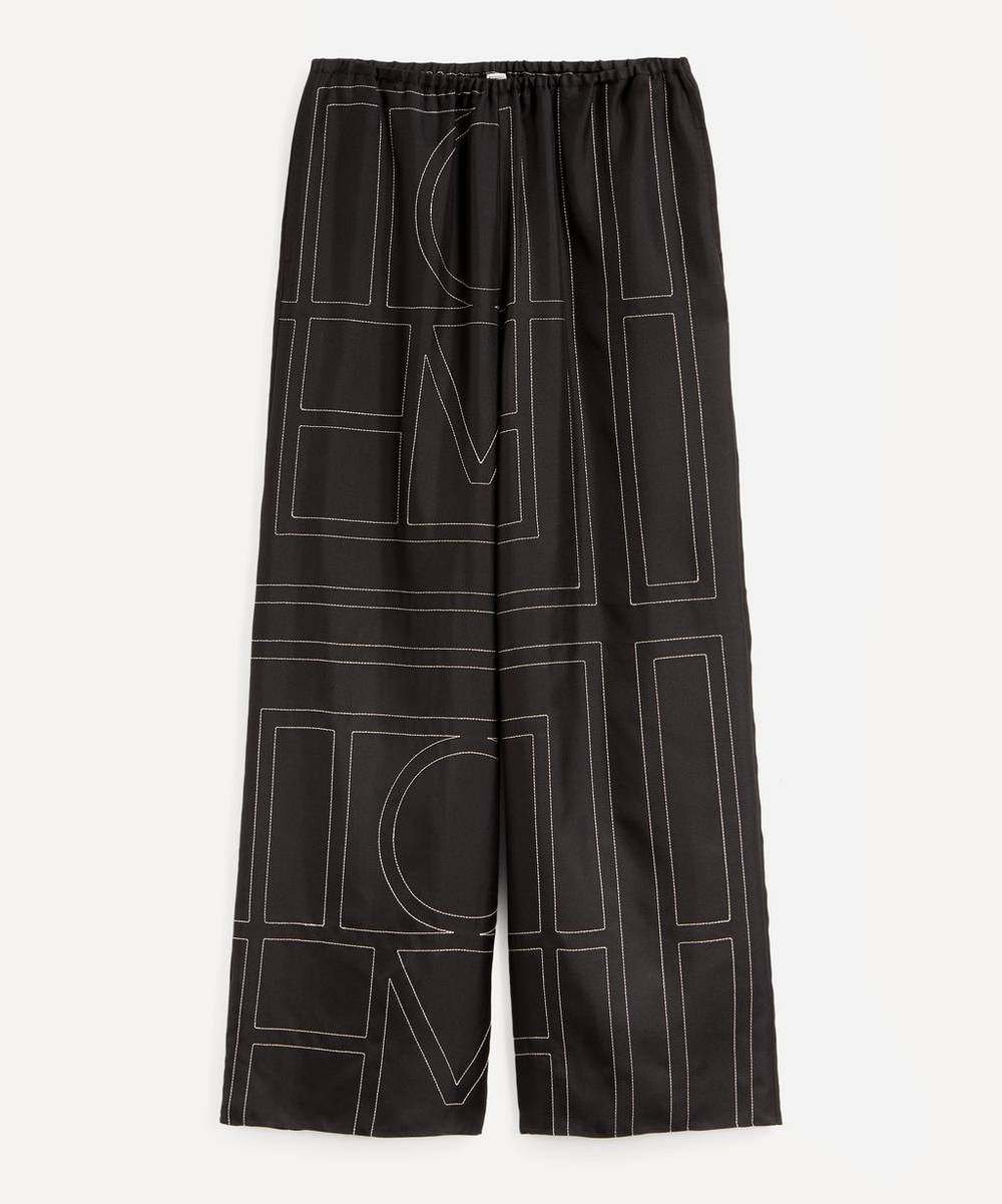 Totême - Monogram Silk Pyjama Trousers