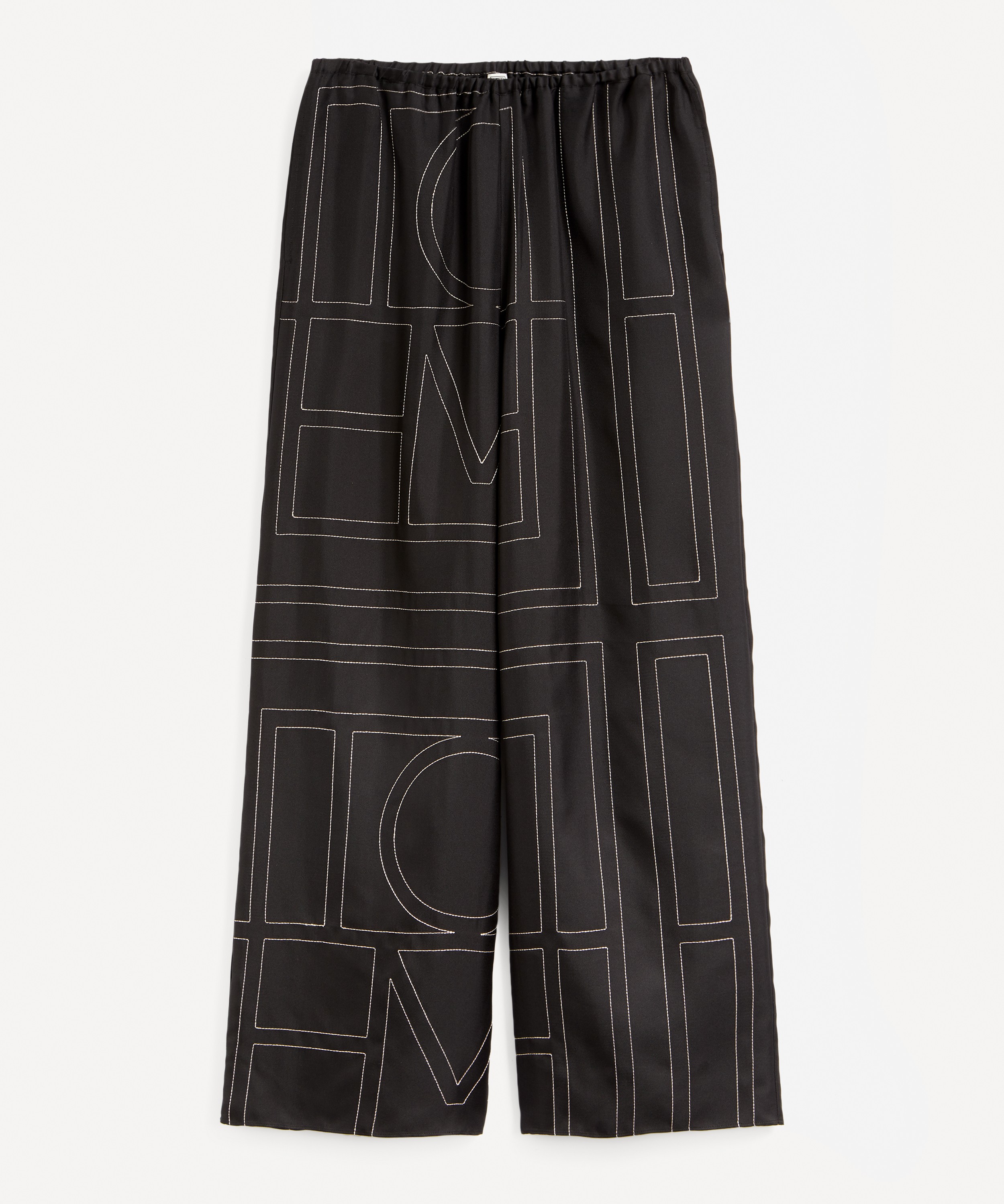 Toteme - Monogram Silk Pyjama Trousers image number null