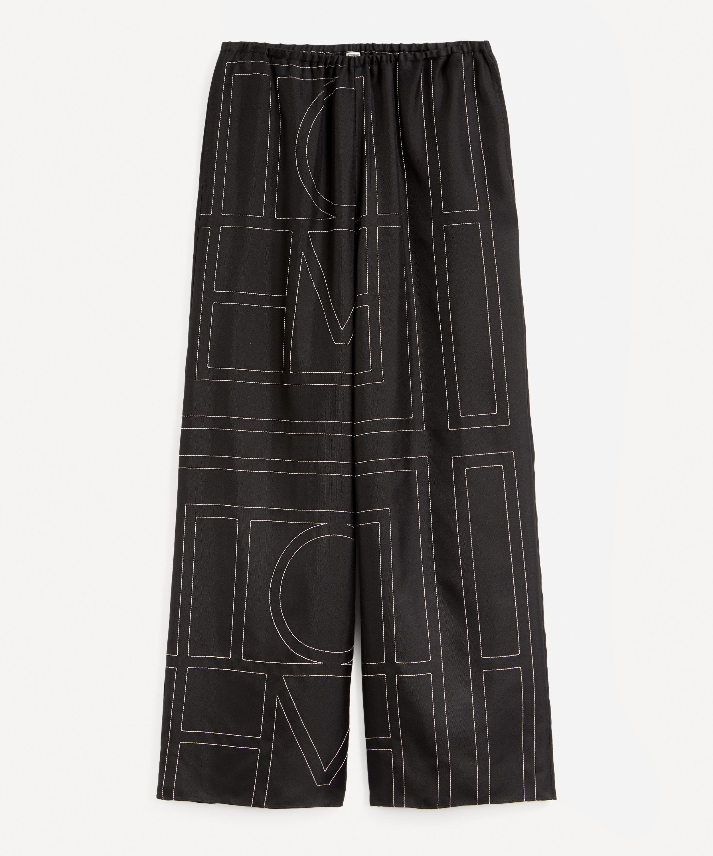 Toteme Monogram Silk Pyjama Trousers