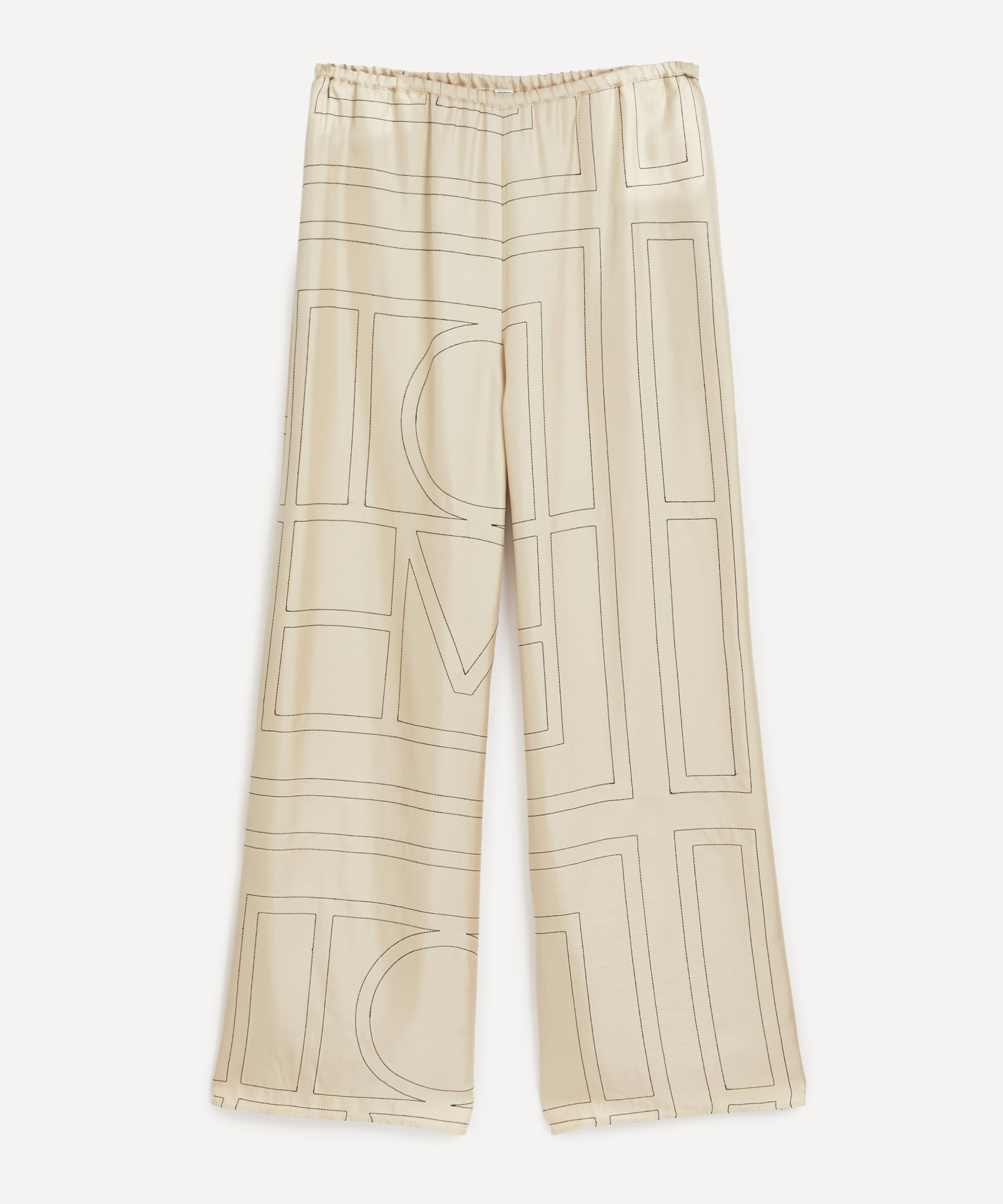 Toteme - Monogram Silk Pyjama Bottoms image number 0