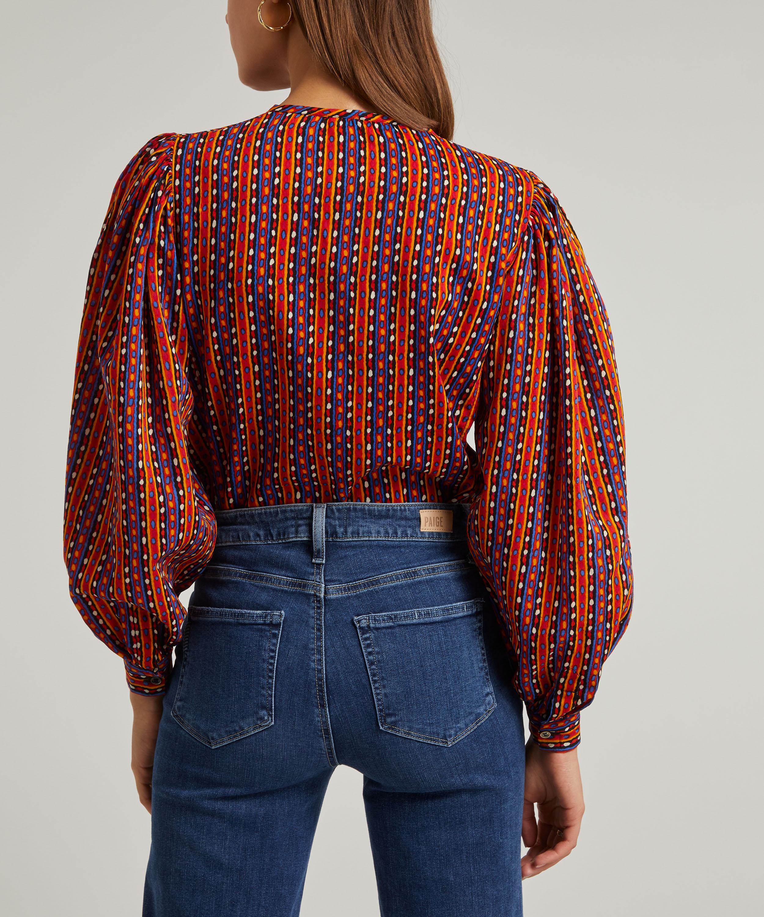 Designer Vintage - Yves Saint Laurent Rive Gauche '70s Multicoloured Wool Top image number 3