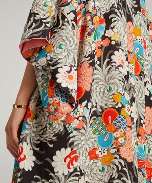 Designer Vintage - 30’s Couture Printed Silk Kimono image number 4