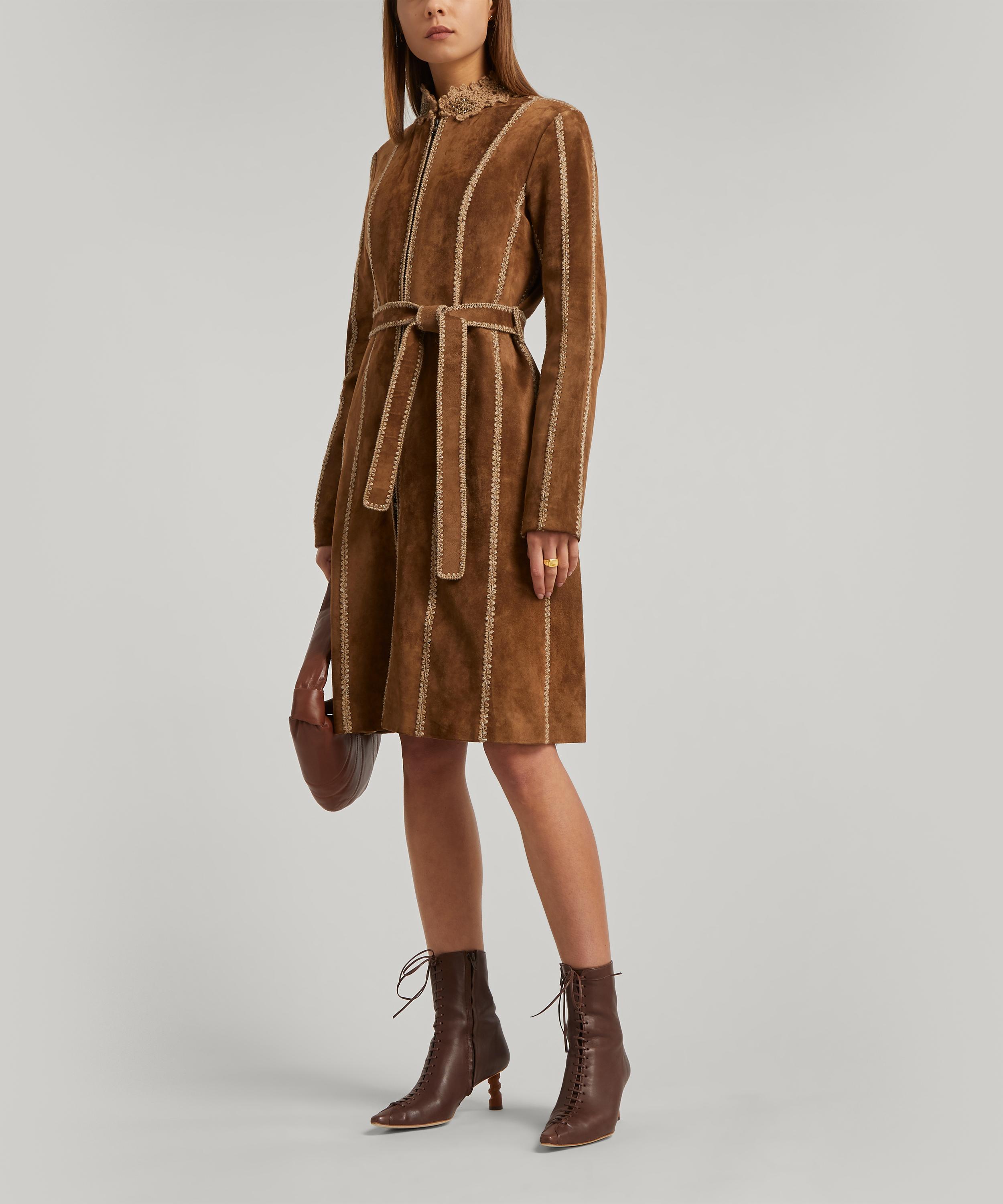 Designer Vintage - 00’s Prada Panelled Suede Coat image number 1
