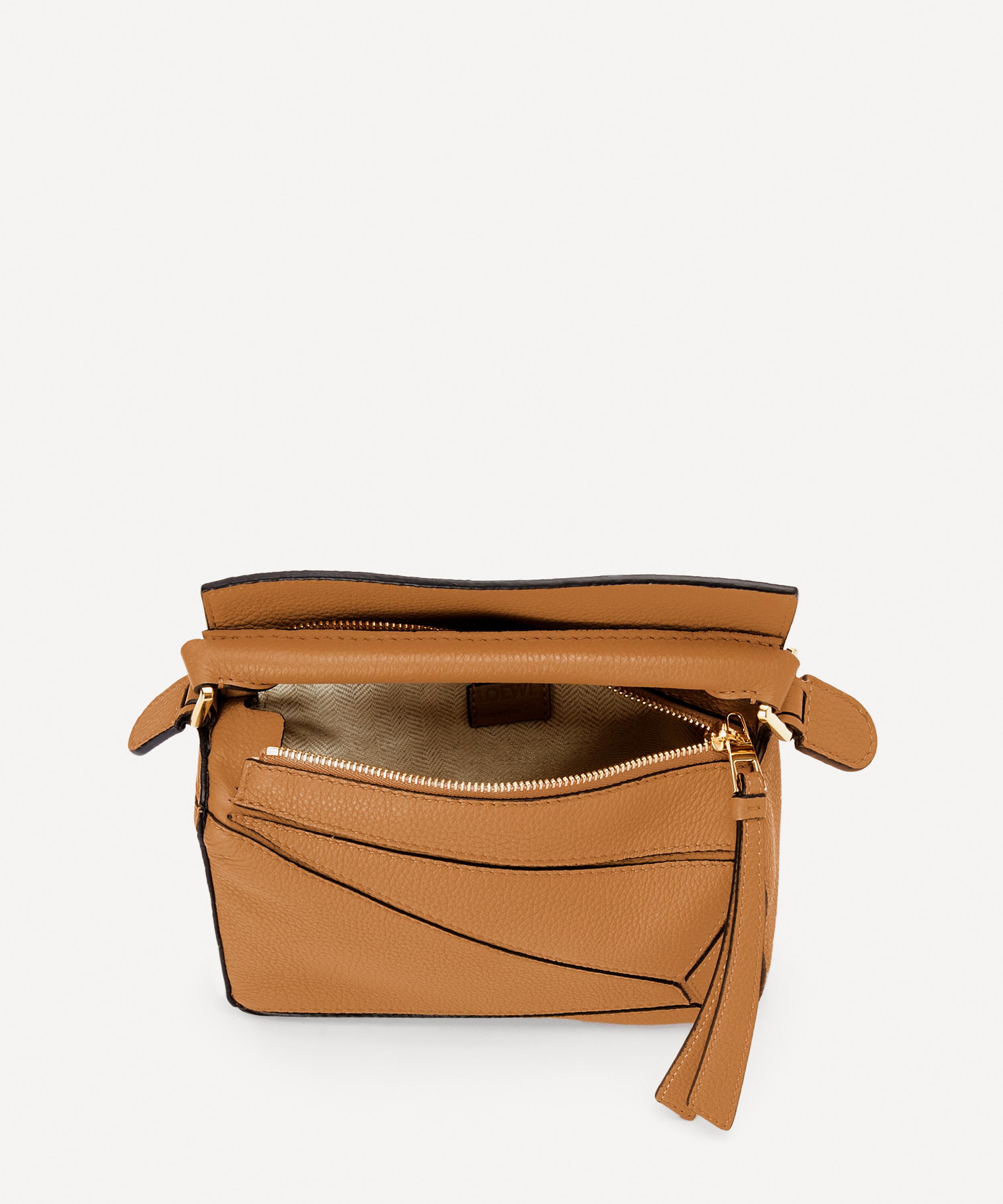 Loewe puzzle mini leather best sale shoulder bag