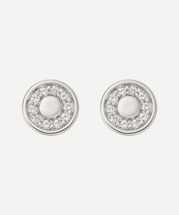 Astley Clarke - Silver Tiny Cosmos White Sapphire Stud Earrings image number null