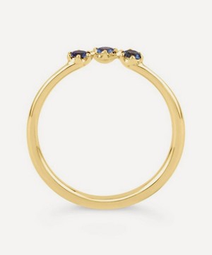 Dinny Hall - Gold Ellie Cornflower Blue Sapphire Crown Ring image number 2