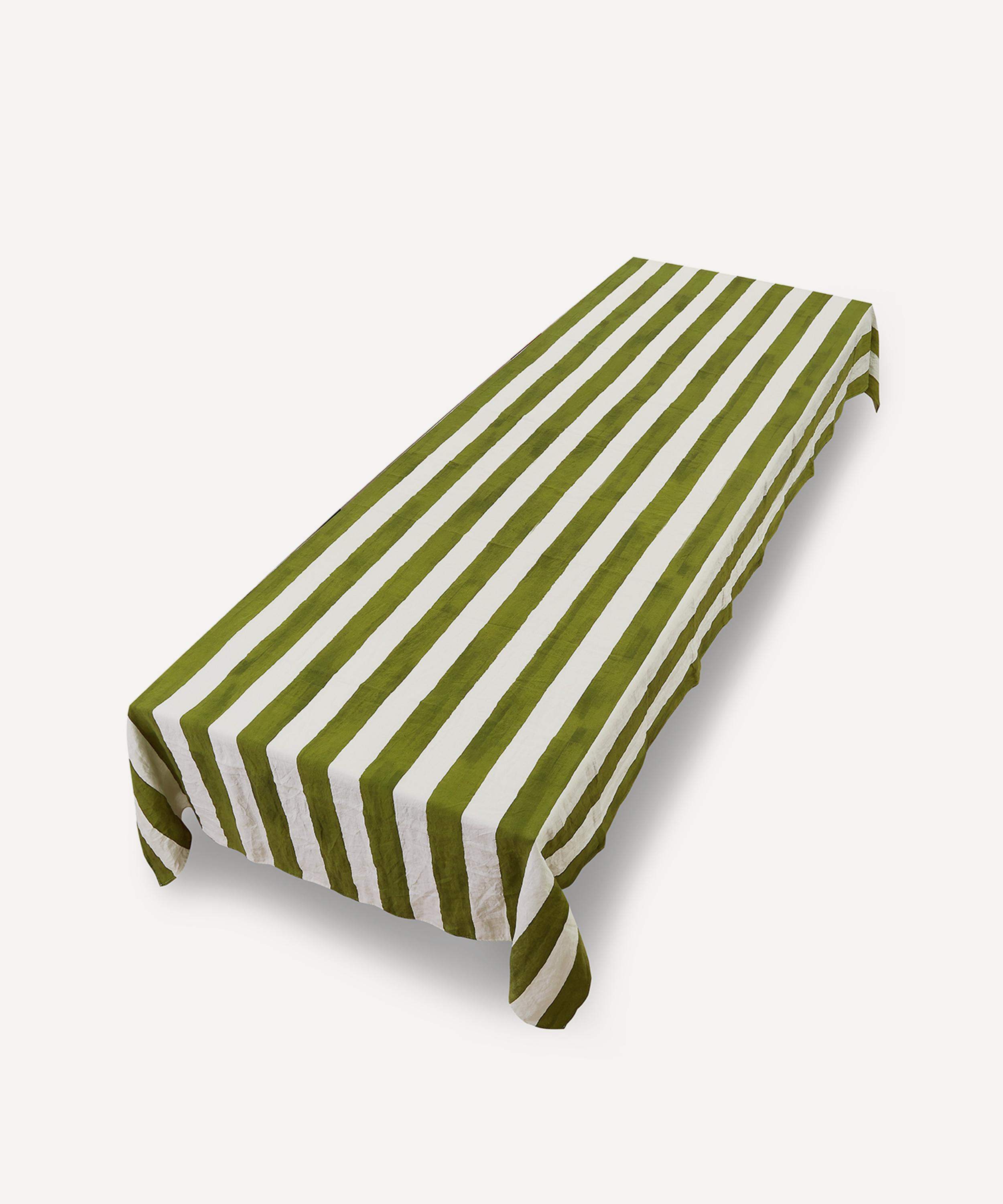 Summerill & Bishop - Stripe Linen Tablecloth image number 2