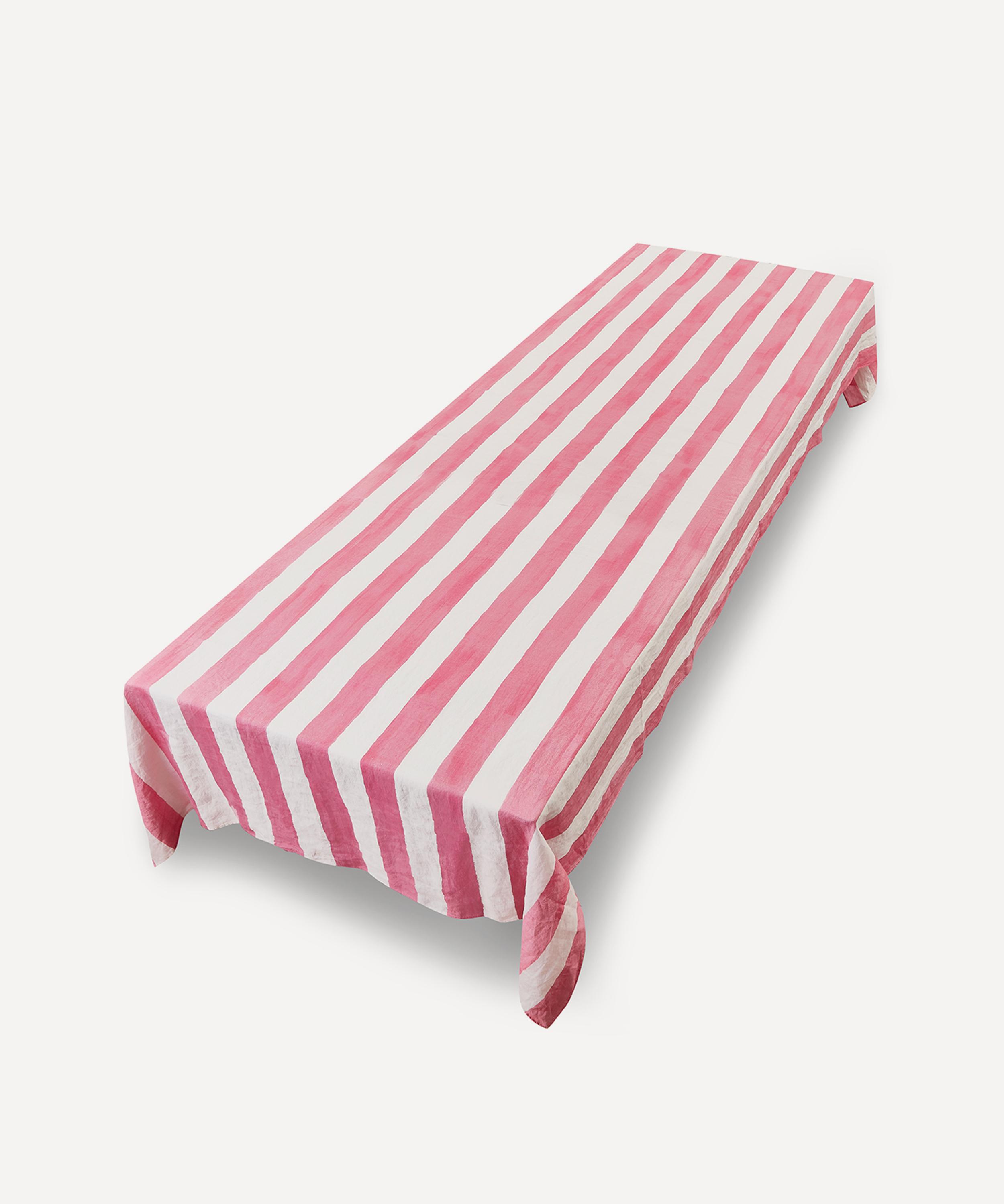 Summerill & Bishop - Stripe Linen Tablecloth image number 2