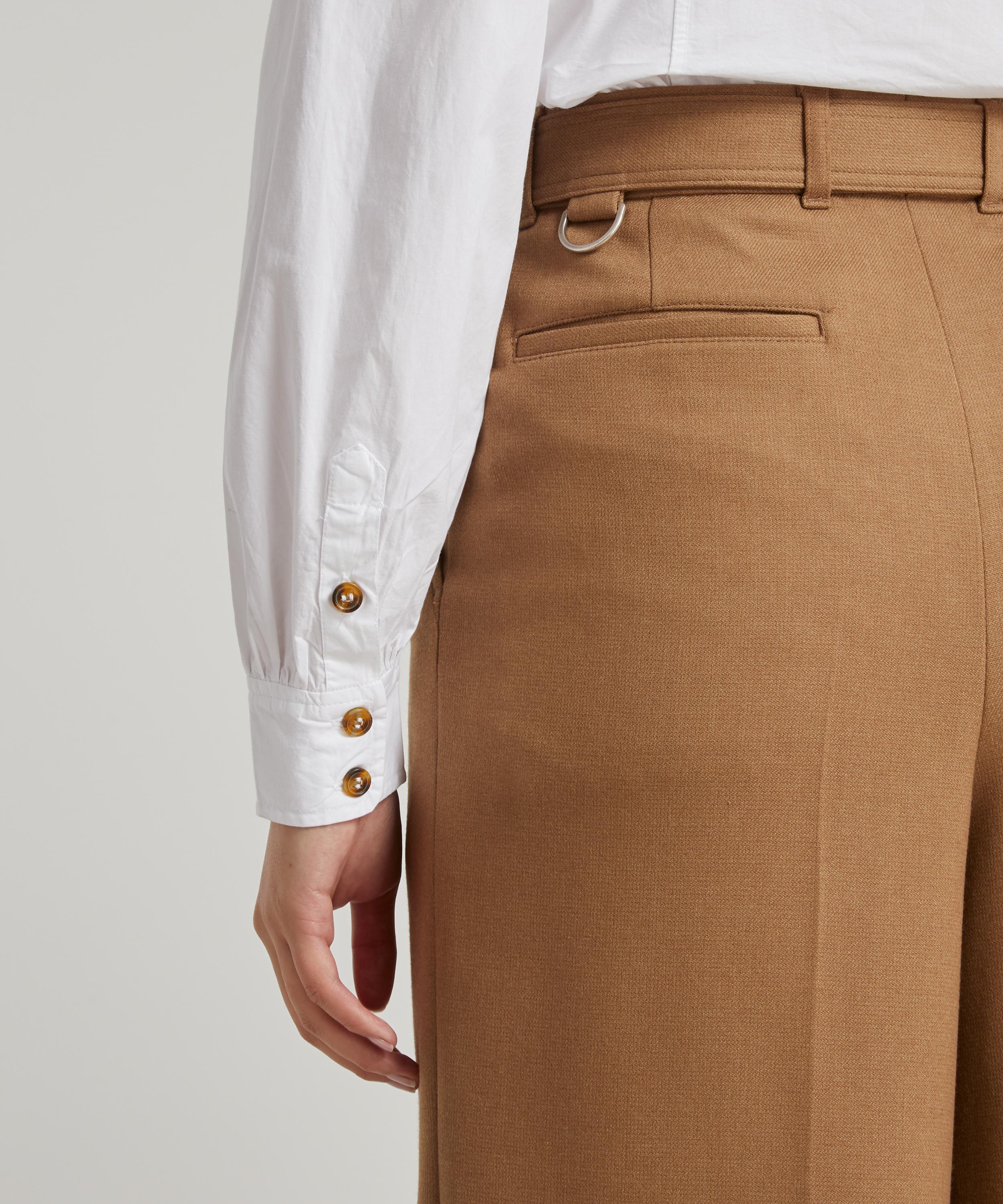 Ganni - Big Collar Fitted Cotton Shirt image number 5
