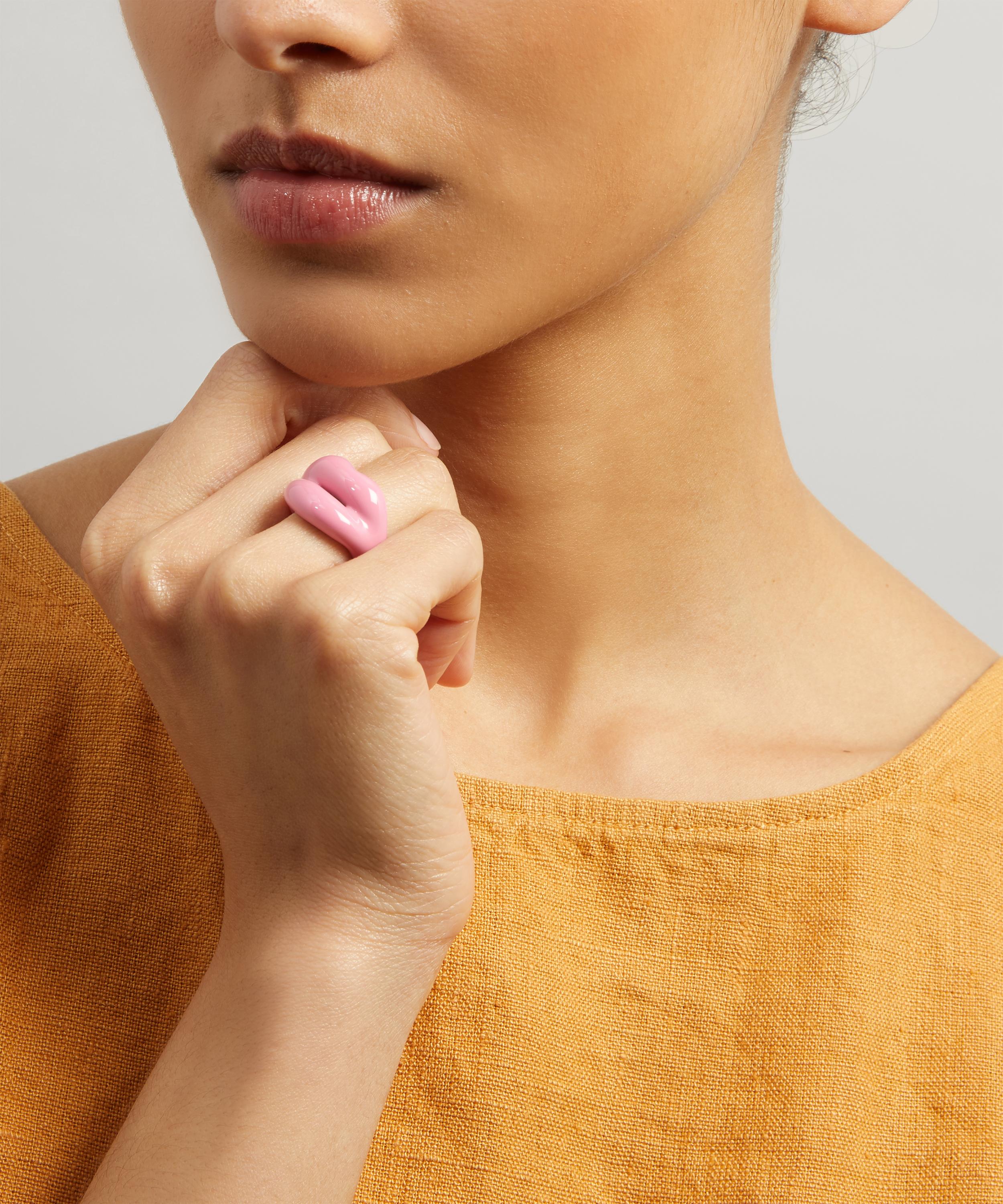 Solange Azagury-Partridge - Bubble Gum Pink Hotlips Ring image number 1