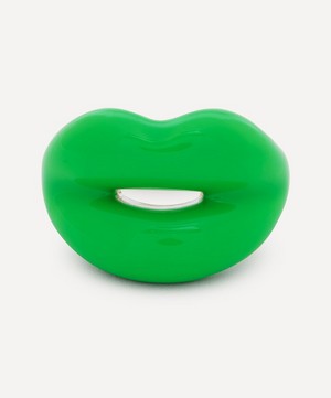 Solange Azagury-Partridge - Neon Green Hotlips Ring image number 0