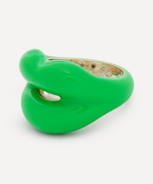 Solange Azagury-Partridge - Neon Green Hotlips Ring image number 2