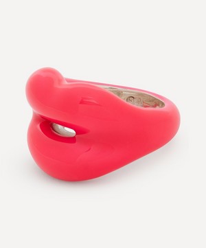 Solange Azagury-Partridge - Neon Pink Hotlips Ring image number 3