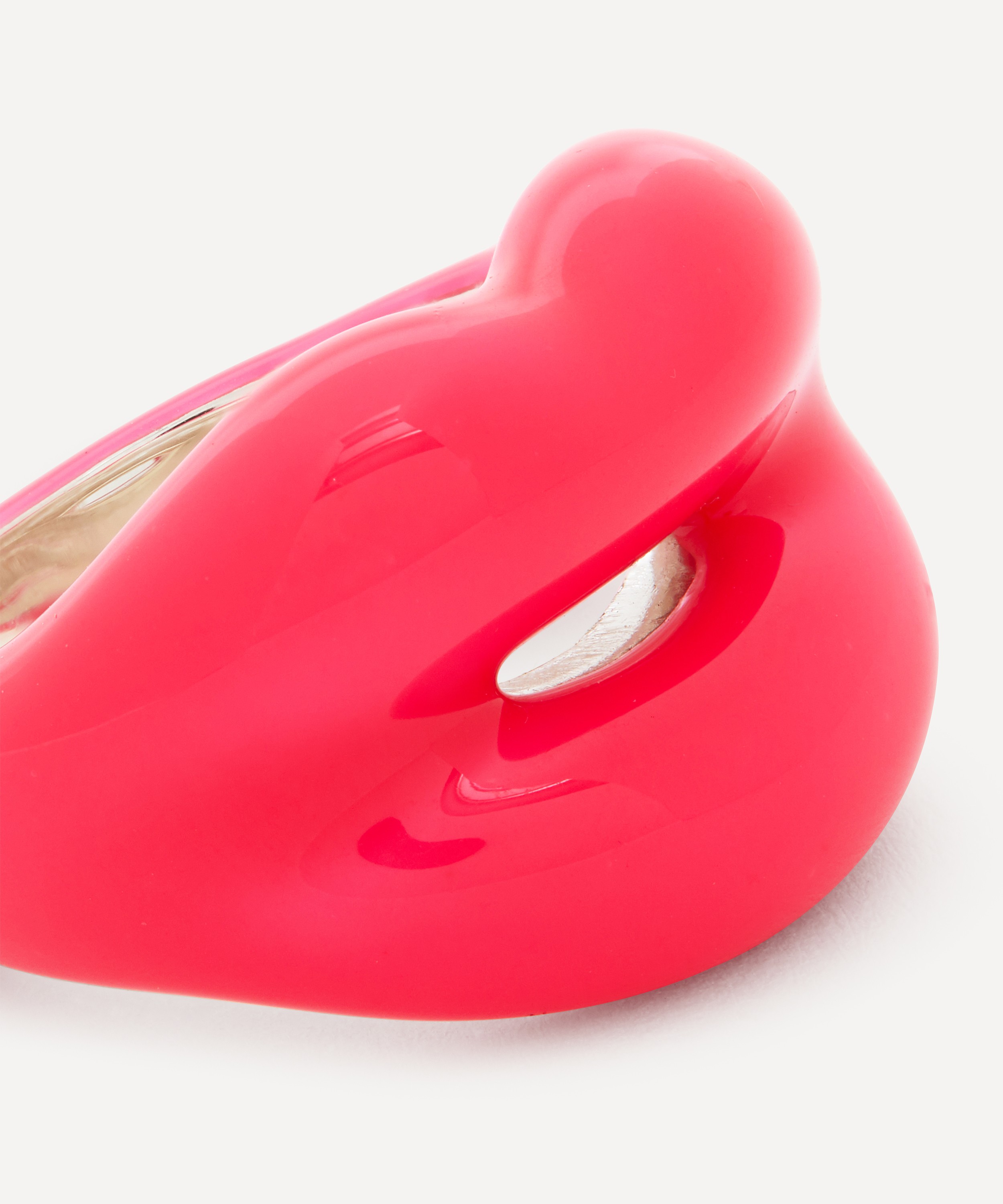 Solange Azagury-Partridge - Neon Pink Hotlips Ring image number 4