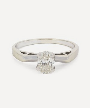Kojis - White Gold Oval Cut Diamond Solitaire Ring image number 0