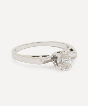 Kojis - White Gold Oval Cut Diamond Solitaire Ring image number 1