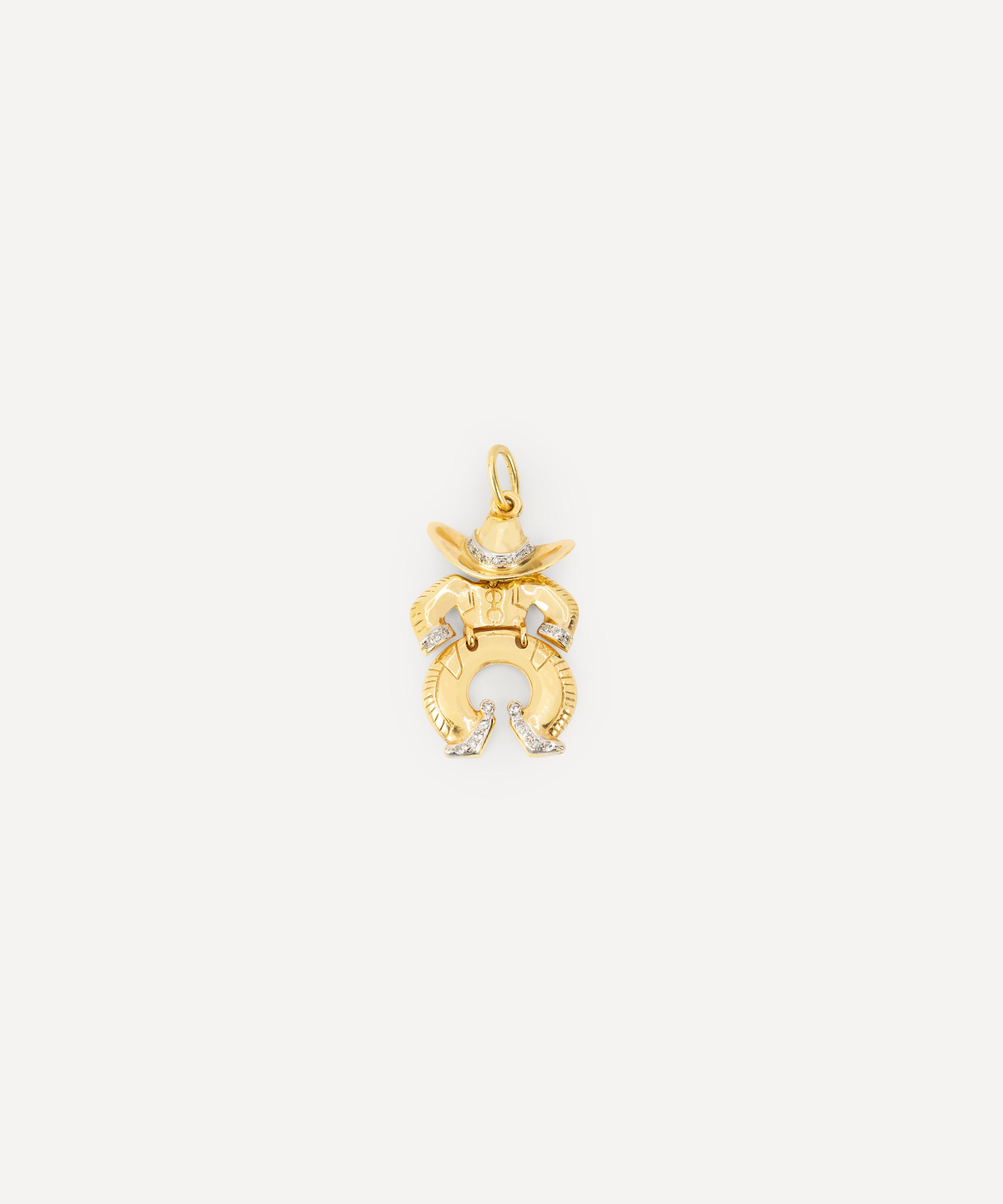 Kojis - 18ct Gold Diamond Cowboy Charm image number 0