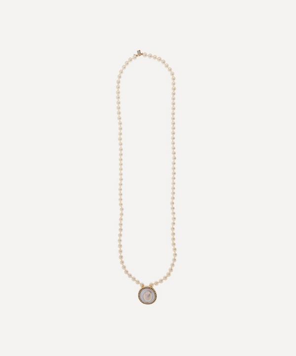 Kojis - Mabé Pearl and Diamond Clasp Double Pearl Necklace image number null