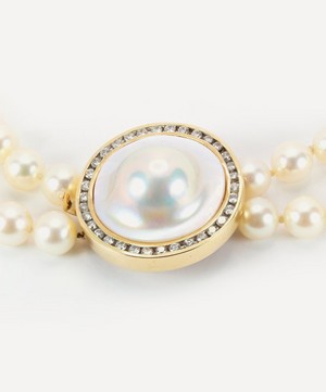 Kojis - Mabé Pearl and Diamond Clasp Double Pearl Necklace image number 2