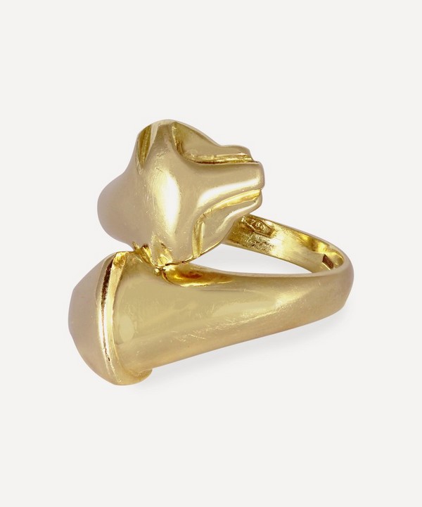 Kojis - Gold Stylised Jaguar Ring image number null