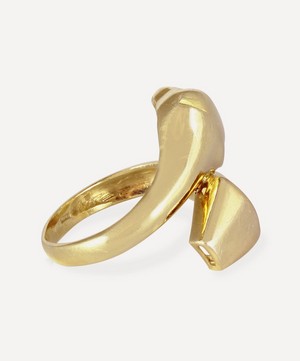 Kojis - Gold Stylised Jaguar Ring image number 3