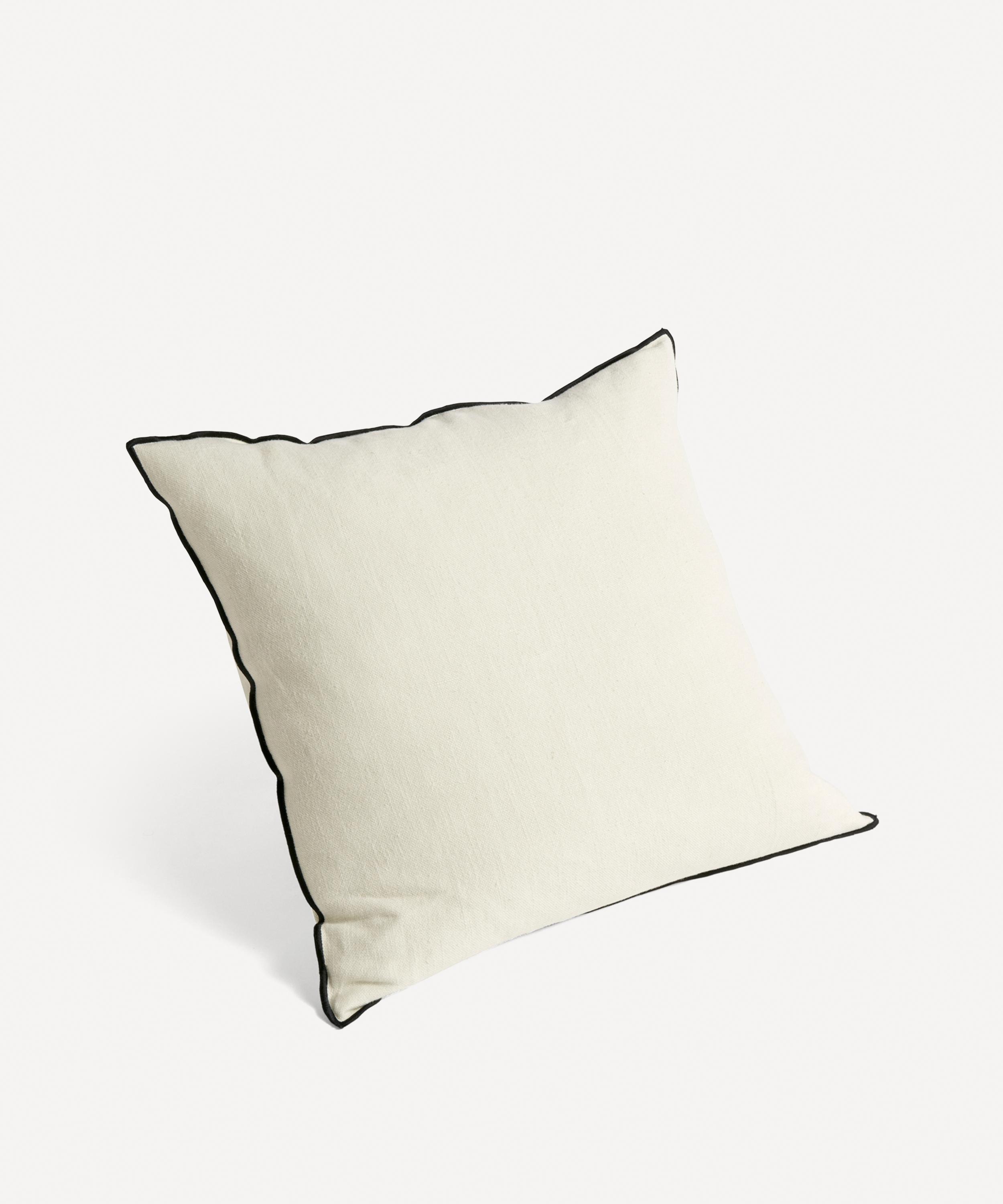 Organic Cotton Twill Throw Pillows Winter White