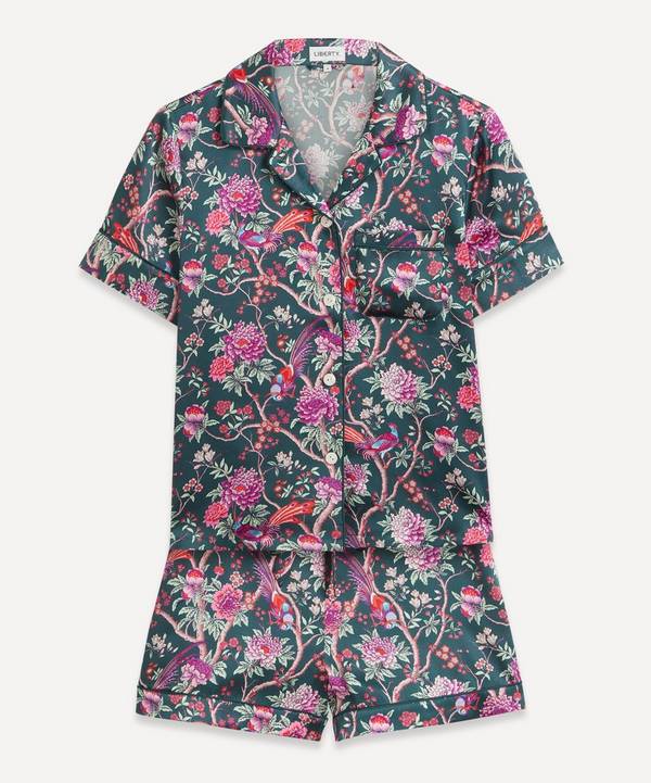 Liberty - Elysian Paradise Silk Satin Short Pyjama Set