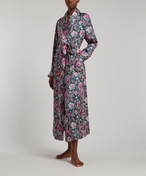Liberty - Elysian Paradise Silk Satin Long Robe image number 1