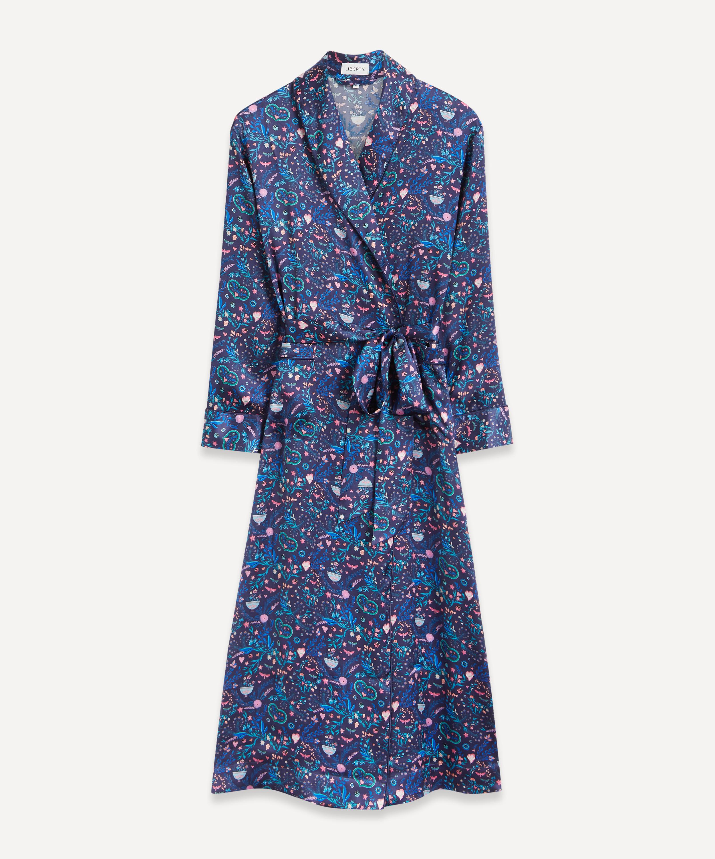 Liberty - Garden Party Silk Satin Long Robe image number 