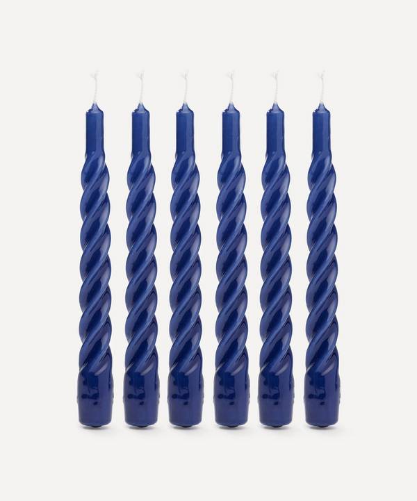 Anna + Nina - Blue Twisted Candles Set of Six
