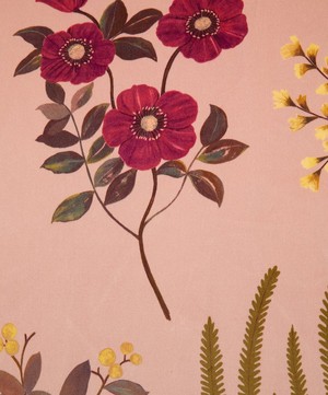 Liberty - Botanical Flora Tasselled Square Velvet Cushion image number 1