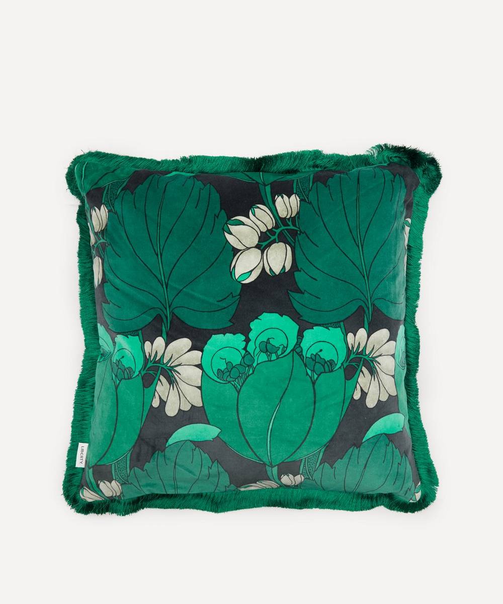 Liberty - Regency Tulip Fringed Square Velvet Cushion